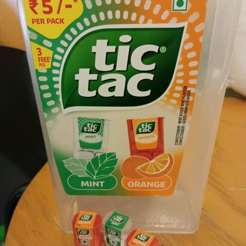 Tic Tac collectible large box used with 3 small full boxes gift