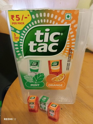Tic Tac collectible large box used with 3 small full boxes gift