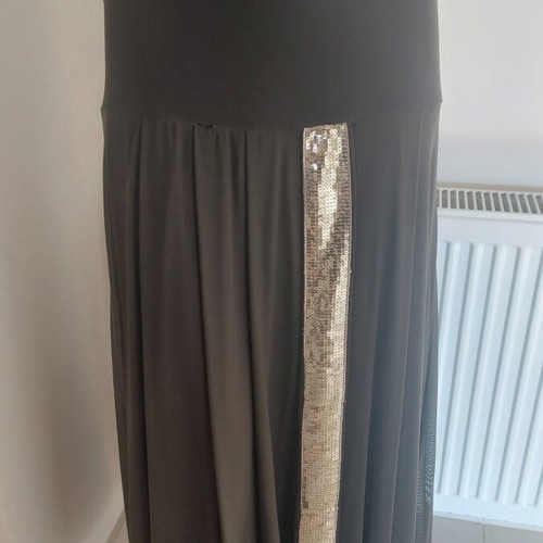 Dress à porter summer skirt and jacket set new, olive with gold embroidery
