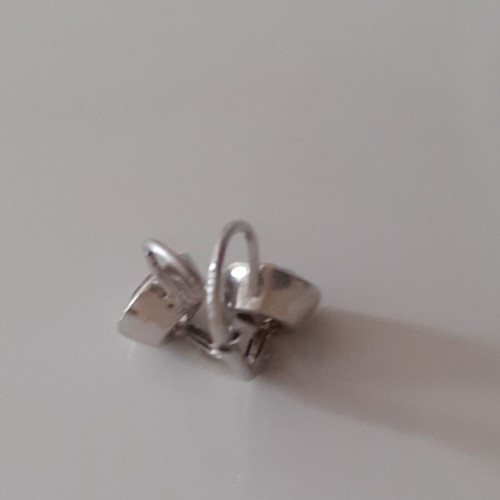 Sterling Silver Zirconia Drop Earrings like new