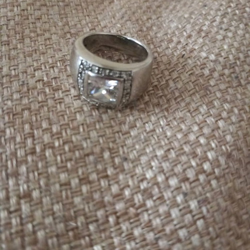 Ring used, silver, diameter size 16.5 mm for slim fingers
