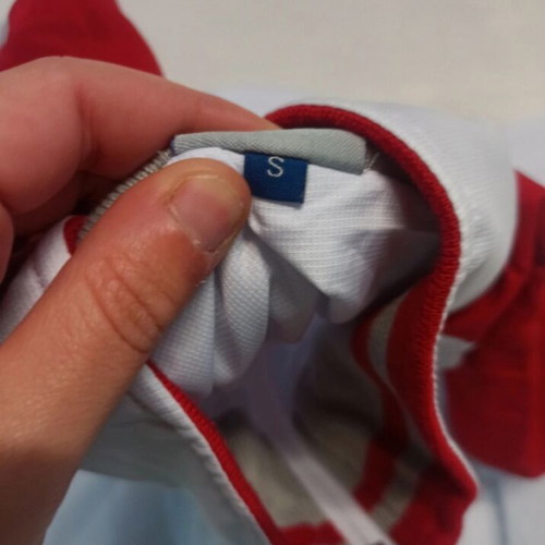 Asics zipper used, size small, white and red