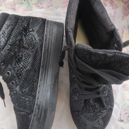 Velvet boots with lace design size 40 like new