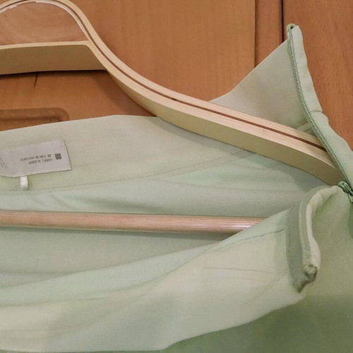 Midi semi-transparent pleated skirt Zara size XL pastel green like new