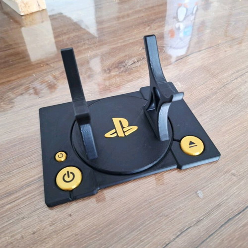 Premium PS5 Controller Stand Retro PS1 Design Black and Gold New