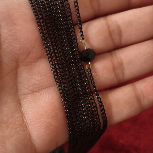 Multi-Strand Black Necklace "Dark Elegance" like new