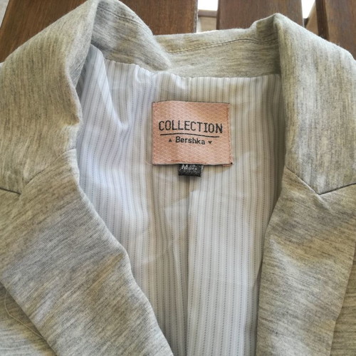 Casual cotton jacket Berska used, grey melange, size medium
