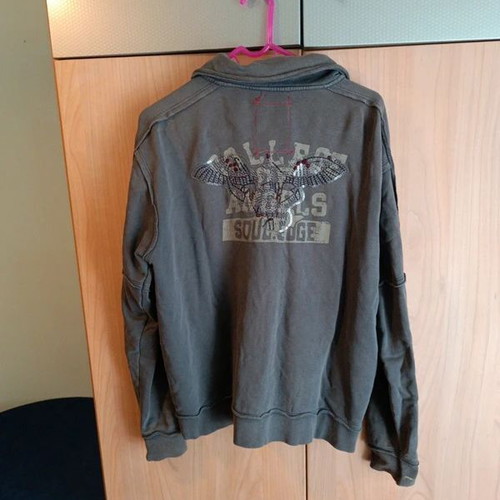 Men's sweatshirt jacket used, size L, gray