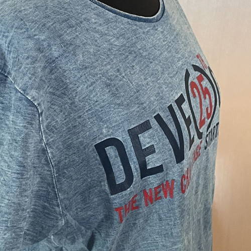 Devergo unisex T-shirt blue, like new, size L