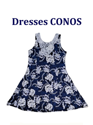 Φόρεμα Conos XL/XXL σαν καινούργιο, άσπρο και μπλε
