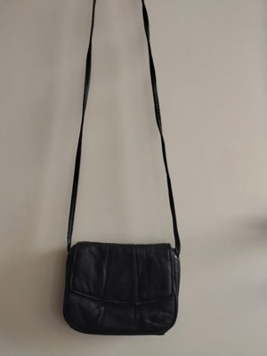 Women's leather bag like new, black, small