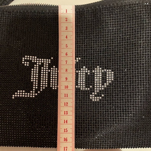 Juicy Couture crossbody bag, black and silver sparkle