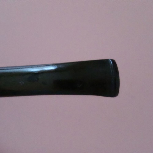Wooden pipe with intricate silver decoration used