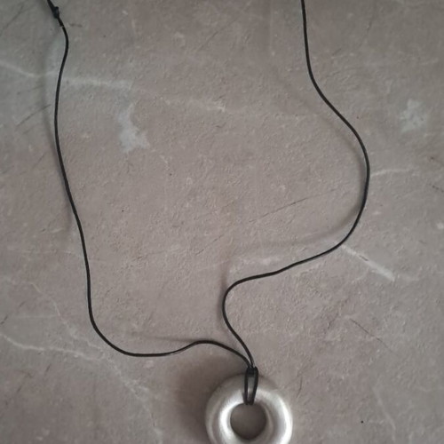 Silver-plated pendant with adjustable cord like new