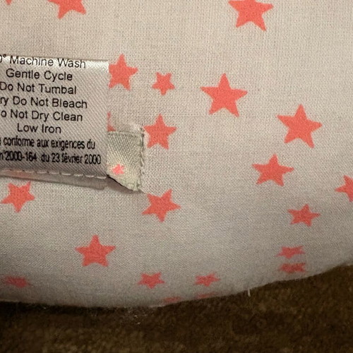 Mimi Lou Swan pillow like new, pink and white colors