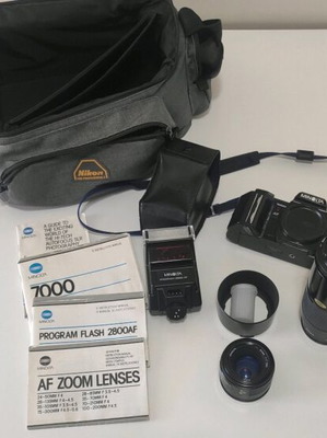 Φωτογραφική μηχανή Minolta 7000 σαν καινούργιο με φακούς και flash