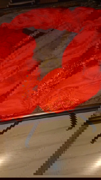 Κοκκινη διαφανη πασμινα cotton.