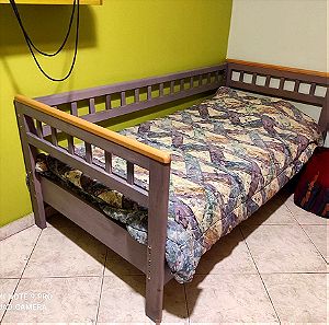 Laro κρεβάτι 200χ90, μασίφ ξύλο οξιάς, οικολογικά χρώματα, 130 ευρώ