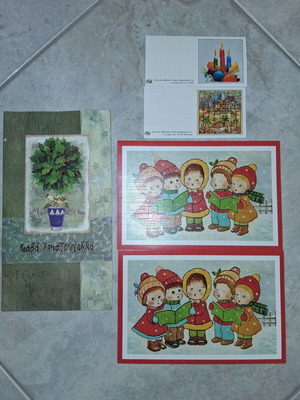 Christmas greeting cards set