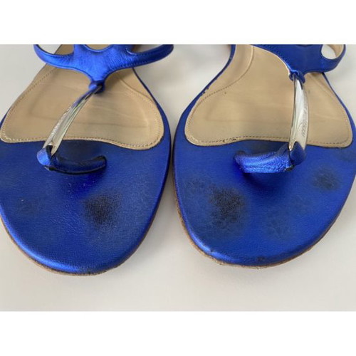 Alexander McQueen sandals used, blue, size 38