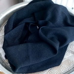 Scarf with silver thread