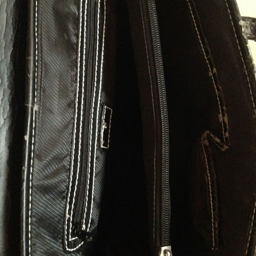 Women's shoulder bag used, black with wear