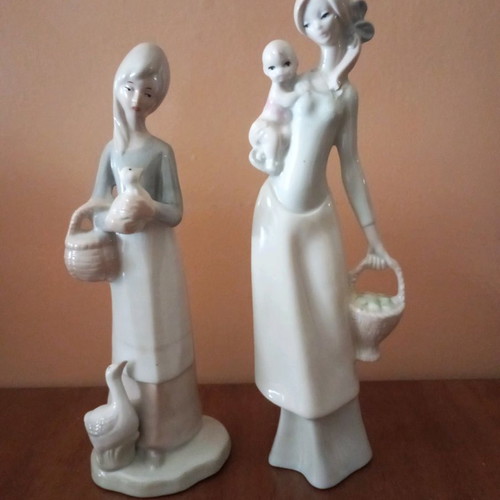 Vintage porcelain decorations used