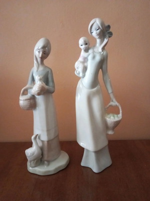 Vintage porcelain decorations used