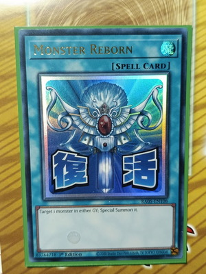 Monster Reborn card like new with Ultra Pro sleeve