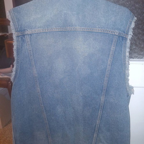 Men's sleeveless denim jacket like new, medium, blue