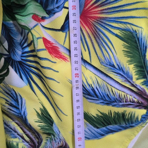 Yellow Skort Jumpsuit Small Tropical Print Like New