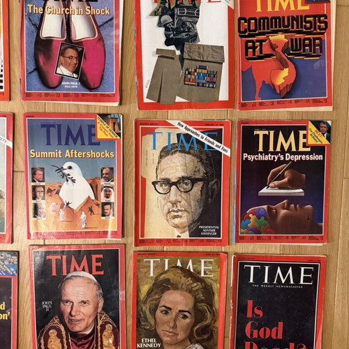 Time magazine vintage collection used, 49 issues from 60s and 70s