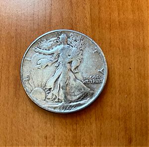 Ασημένιο νόμισμα 1/2 του δολαρίου του 1942