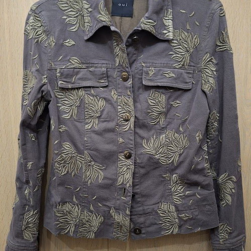 Oui women's jacket medium gray like new