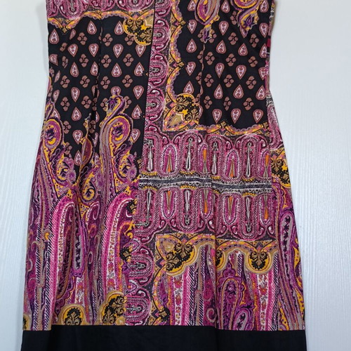 Sandro Ferrone short dress XXL like new, cotton, black and pink