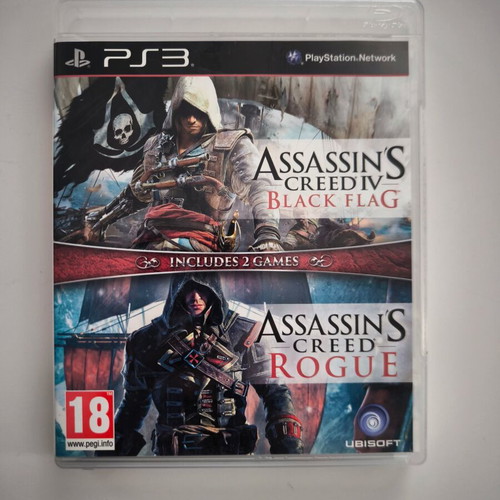 Assassin's Creed IV Black Flag and Rogue PS3 game like new