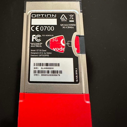 Vodafone Mobile Connect 3G Data Card Option GT 3G Quad PCMCIA like new