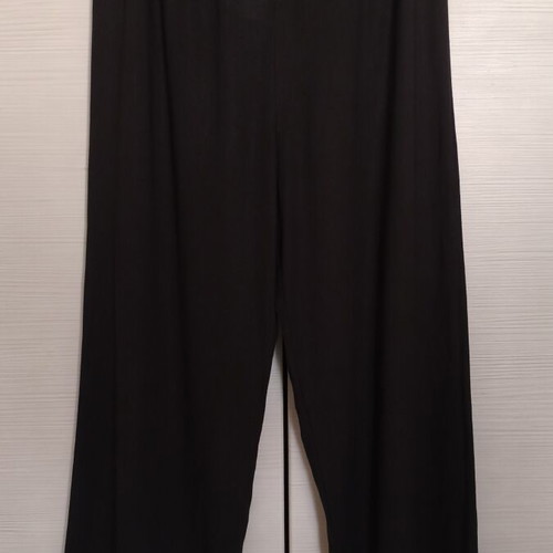Black wide-leg pants one size, like new, 55% linen 45% viscose