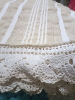 Single handmade linen blanket new