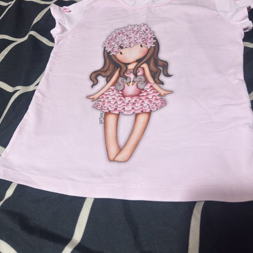 Santoro pink short-sleeve shirt used, size 116 cm