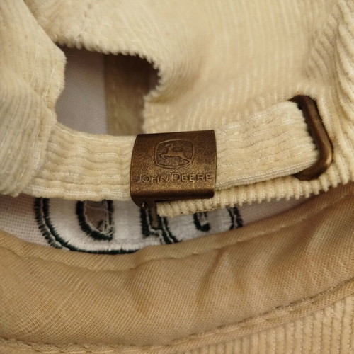 Corduroy John Deere Baseball Cap like new, beige