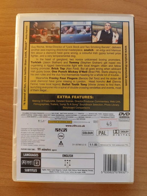 Snatch DVD used, comedy action, widescreen, subtitles