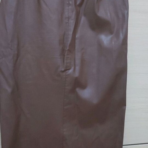 Zara brown leatherette skirt new, size S