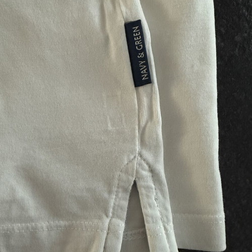 Navy & Green T-shirt, M, white and beige