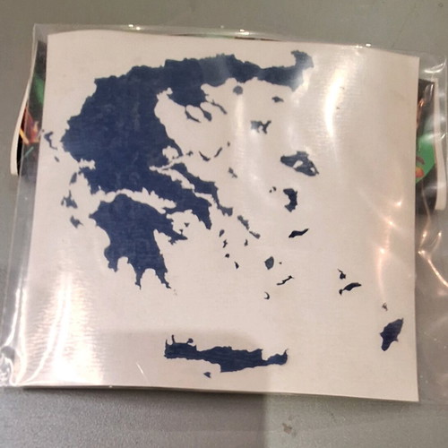 Greece map stickers new, embossed, set of 3 pieces