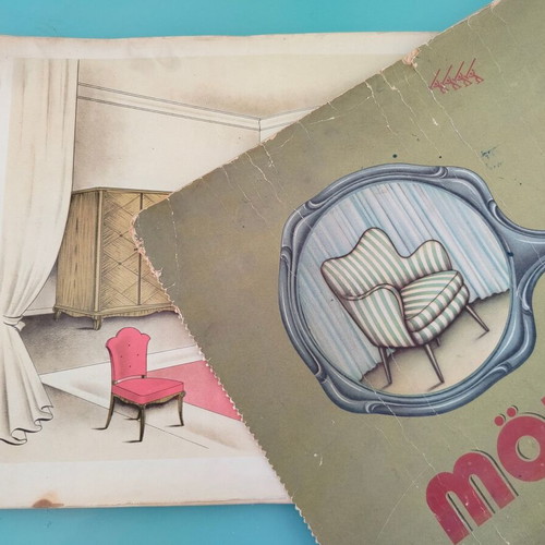 French Möbel furniture catalog used, like a painting pad