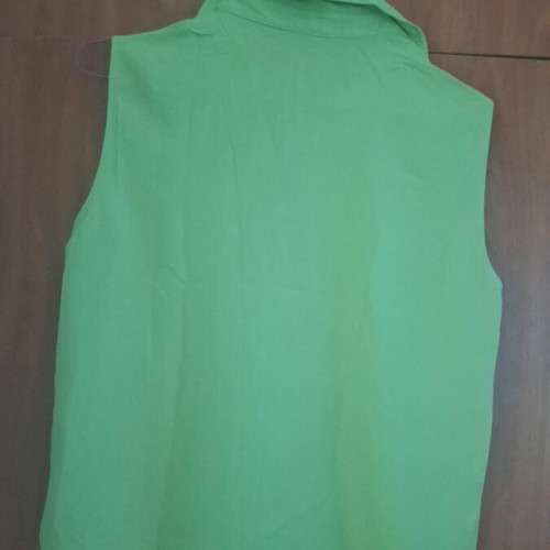 Lyocell sleeveless shirt Mango new, green, size M