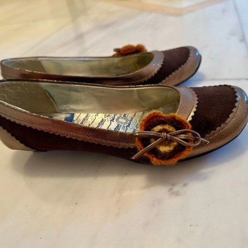 Piston brown/bronze ballerinas size 37 like new, low heel