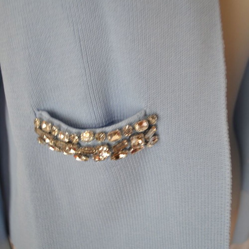 Zara blue jacket-style cardigan with rhinestones size M new