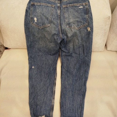 Mom Jeans Bershka vintage distressed, like new, blue